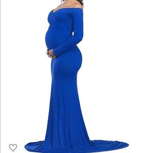 Fitted Maternity Gown Long Sleeve